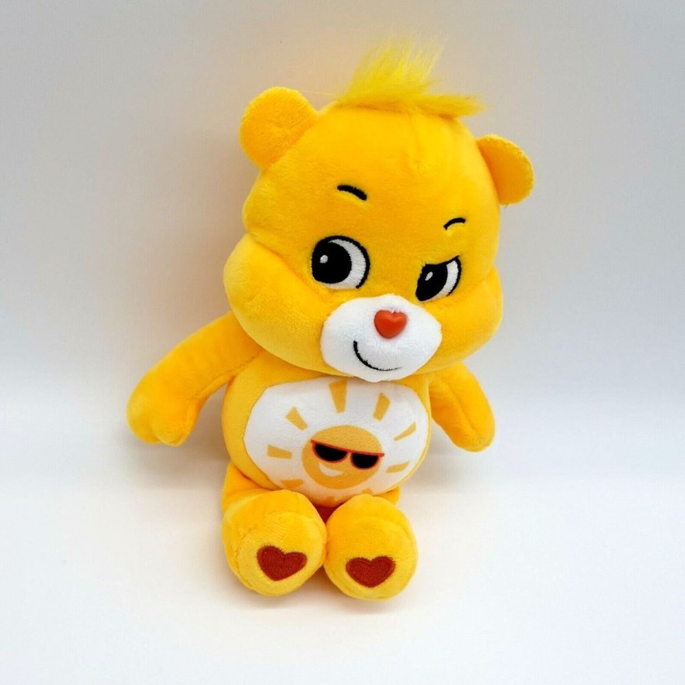 Care Bear Funshine Bear Yellow 10" Plush Stuffed Toy  Sanitized 2020 Sunglasses - Picture 2 of 10